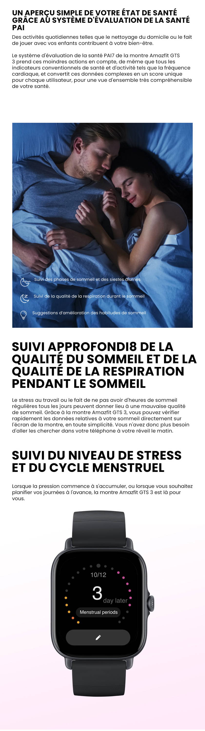 Amazfit gts 2025 français
